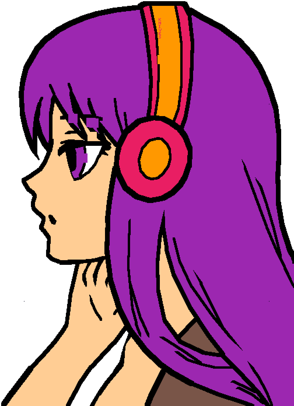 Yuri [can U Read The Tiny Word On Her Headphones] - Girl Gamer Png Clipart (1008x1392), Png Download