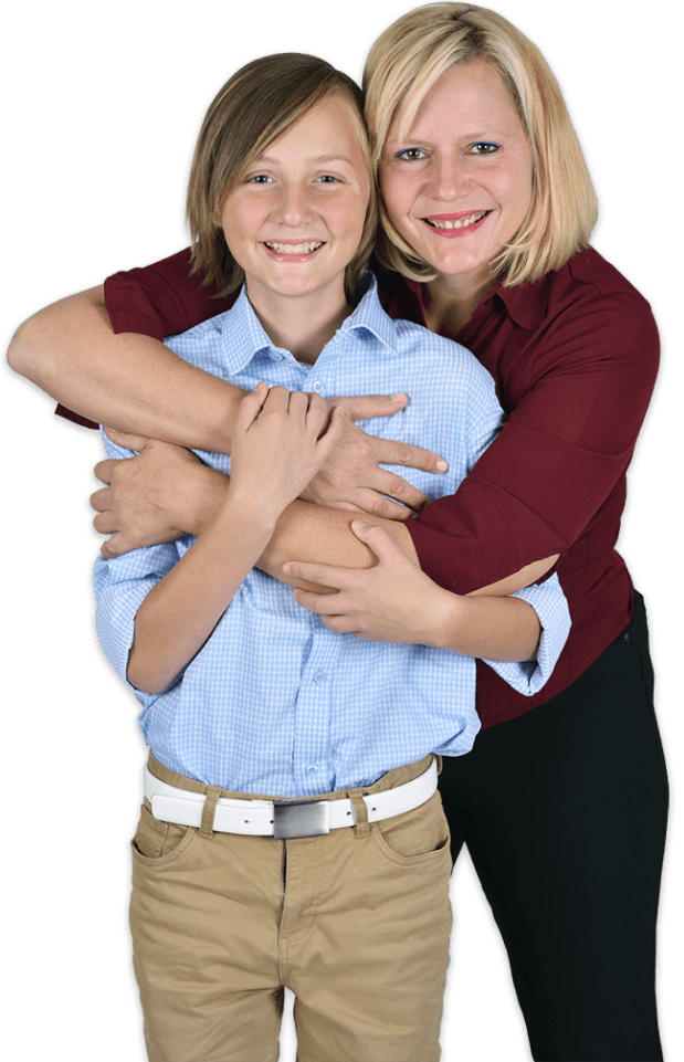 Mom And Son - Girl Clipart (619x961), Png Download