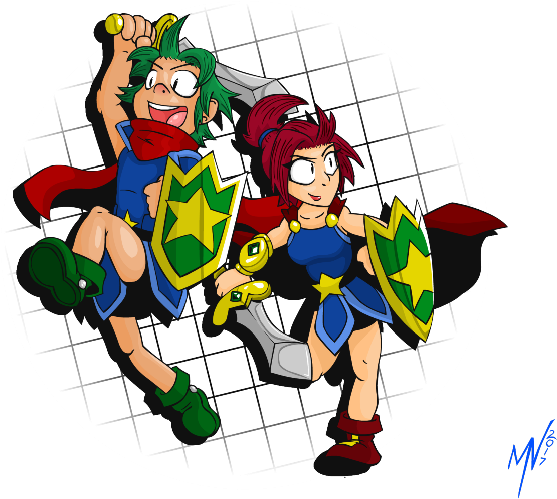 Been Looking Forward To The Upcoming Remake So I Decided - Wonder Boy And Wonder Girl Clipart (1280x1152), Png Download
