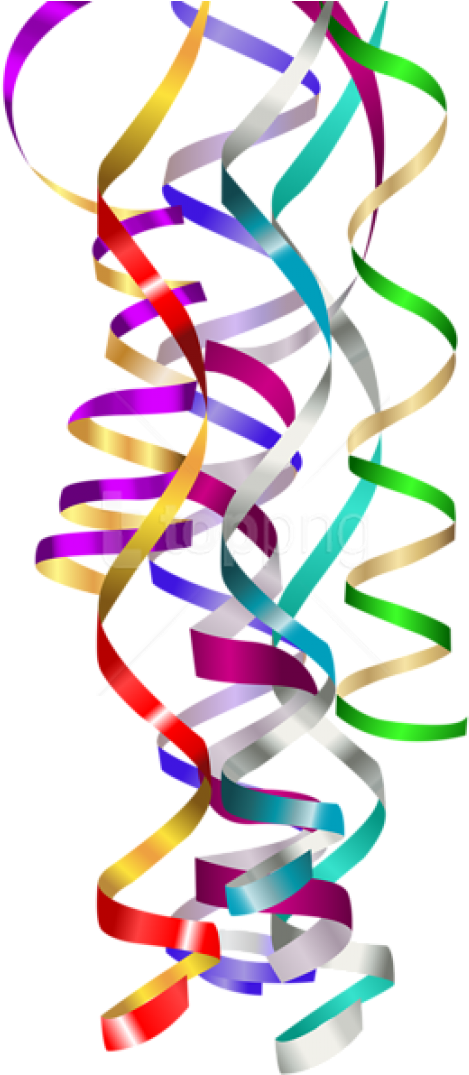 Free Png Download Curly Ribbons Deco Clipart Png Photo - Fondo Con Serpentina Y Corazones Transparent Png (480x1083), Png Download