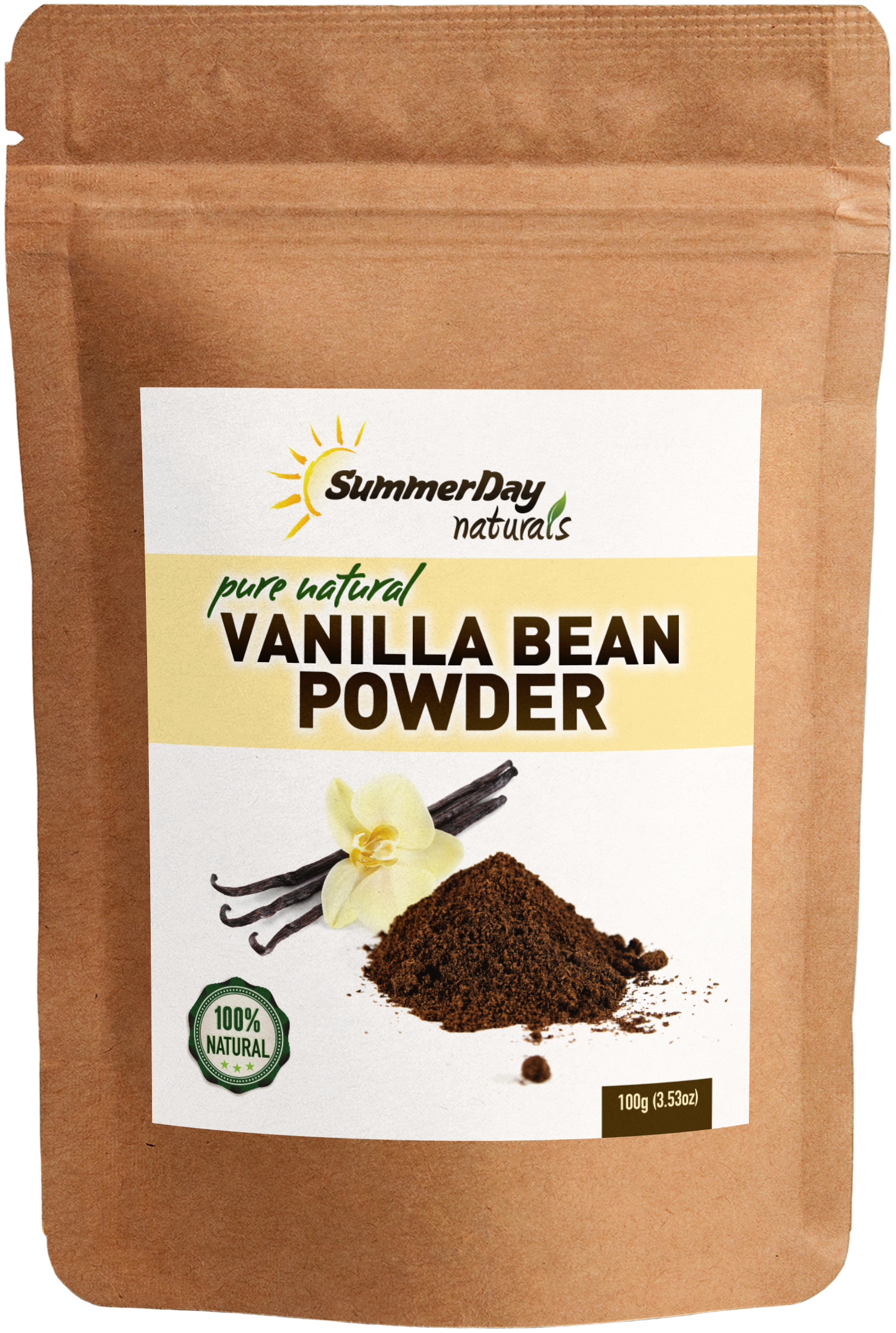 Ground Vanilla Bean - Vanilla Bean Powder Clipart (1600x2400), Png Download