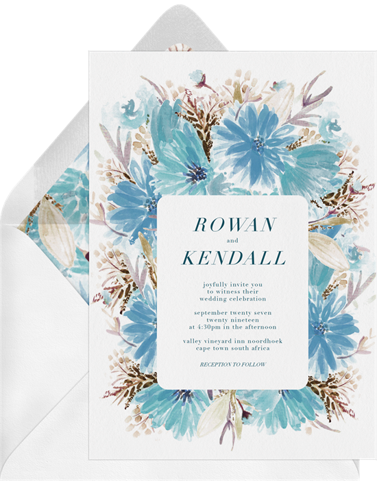 Vibrant Boho Bouquet Invitations - Paper Clipart (550x701), Png Download