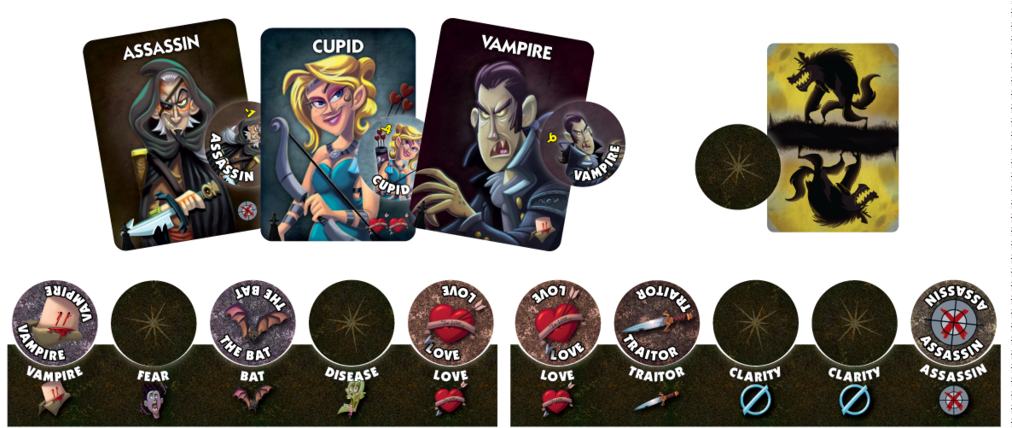 Vamp Sample Cards Marks Marks Board Large - One Night Vampire Marks Clipart (1024x427), Png Download
