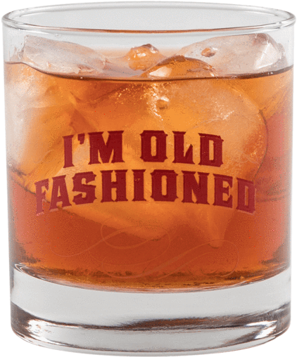 "i'm Old Fashioned" Cocktail Glass - Ale Clipart (599x600), Png Download