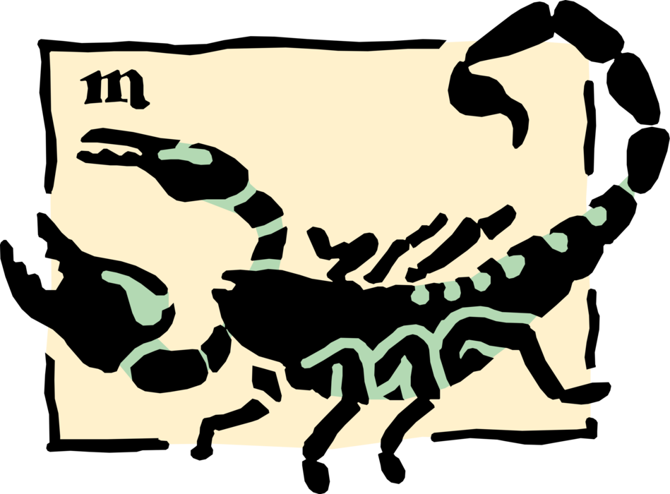 Vector Illustration Of Astrological Horoscope Astrology - Scorpio Clipart (949x700), Png Download