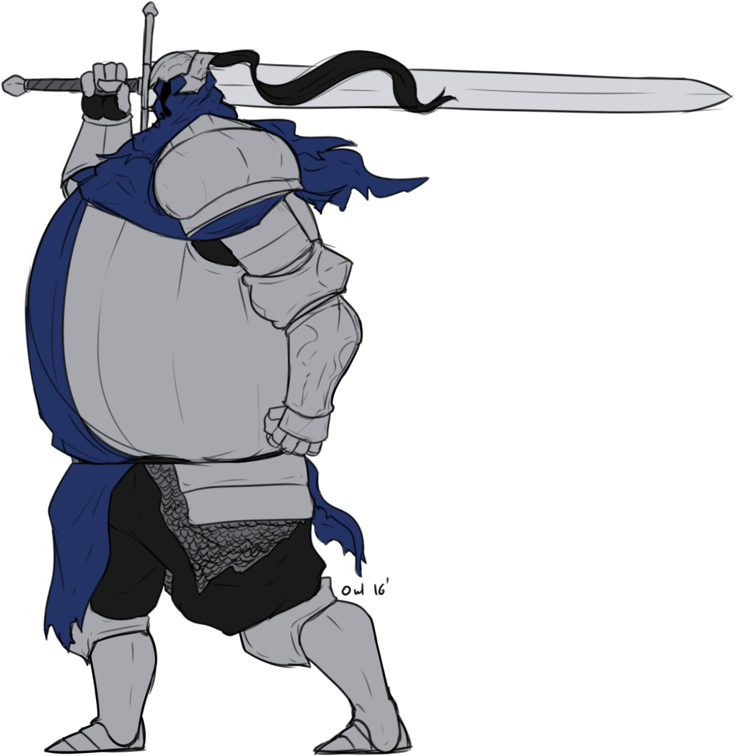 Fat Artorias - Fatorias The Obese Walker Clipart (1508x1552), Png Download