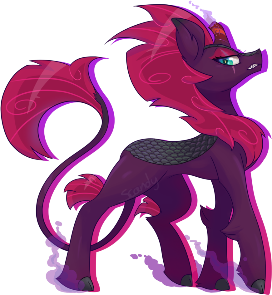 Poke Scandy, Broken Horn, Eye Scar, Female, Kirin, - My Little Pony Kirin Clipart (986x1024), Png Download