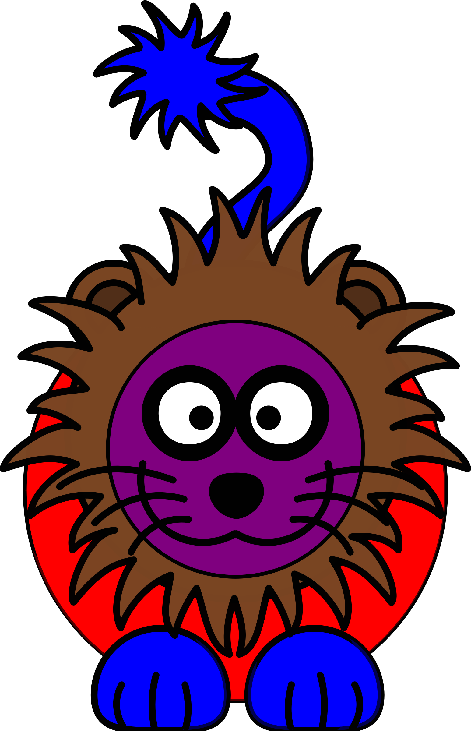 Rainbow Lion Big Image Png Ⓒ - Cartoon Liger Clipart (1547x2400), Png Download