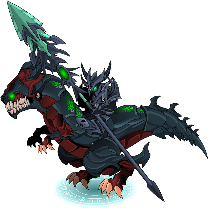 Dragon Fiend Rider And Nulgath Himself Through Cross-promotion - Aqw Dragon Fiend Rider Clipart (748x760), Png Download