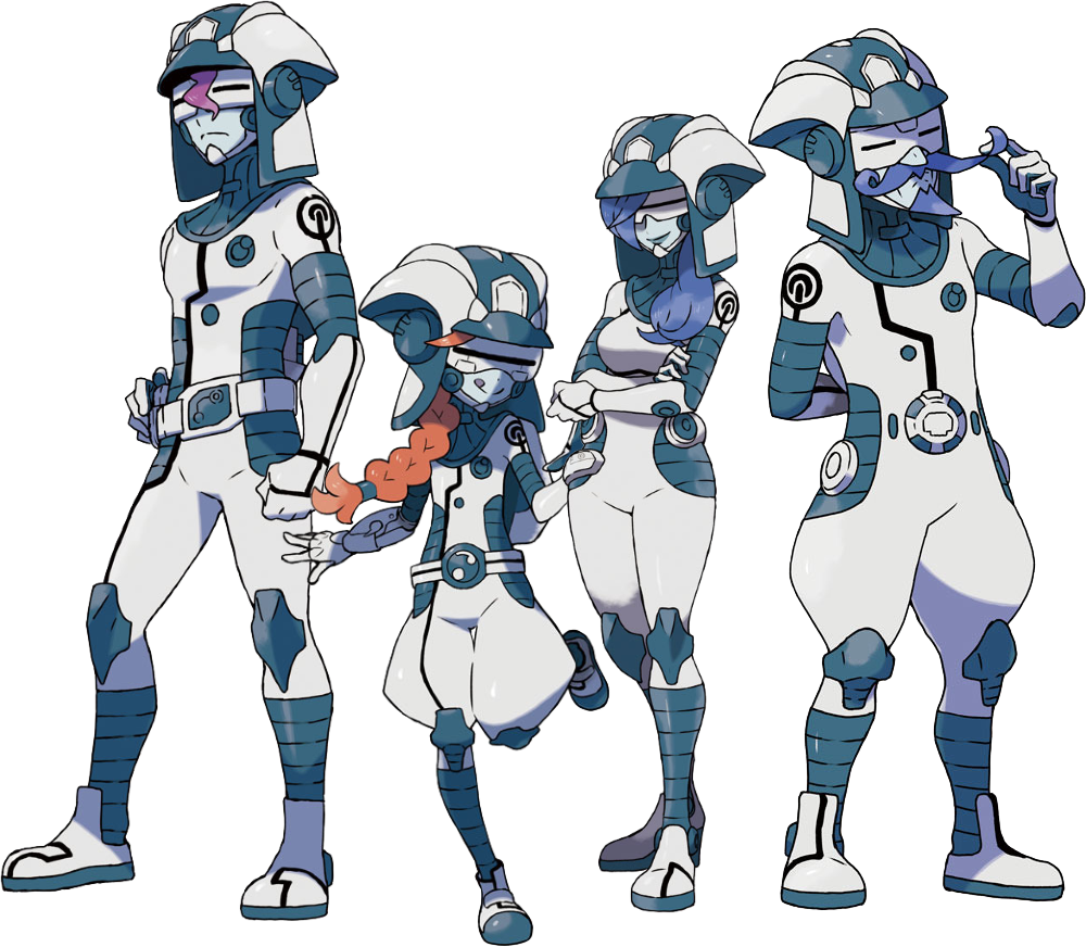Pokemon Ultra Sun And Moon Ultra Recon Squad Clipart (1000x872), Png Download