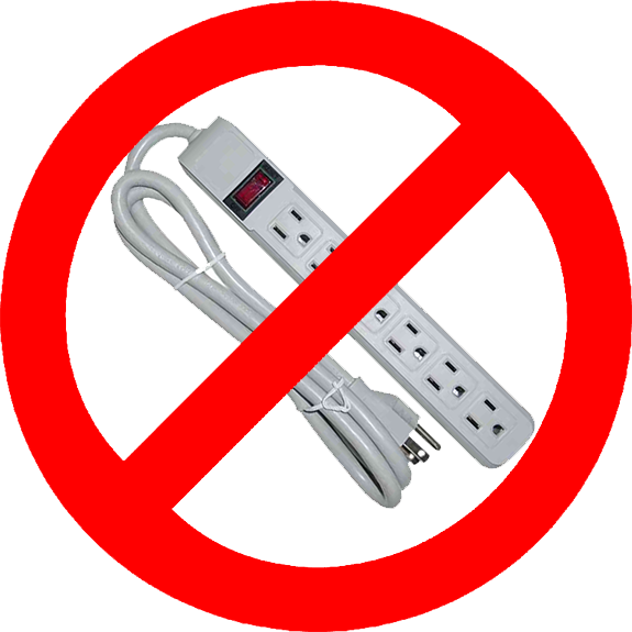 Many Of Us Cruise With Quite A Few Battery-powered - Non Surge Power Strip Clipart (575x575), Png Download