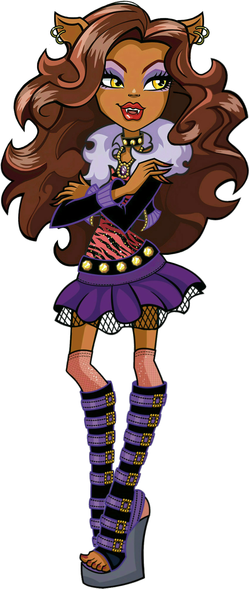 Nuevo Artwork/png De Clawdeen Wolf - Monster High Clawdeen Wolf Png Clipart (824x1920), Png Download
