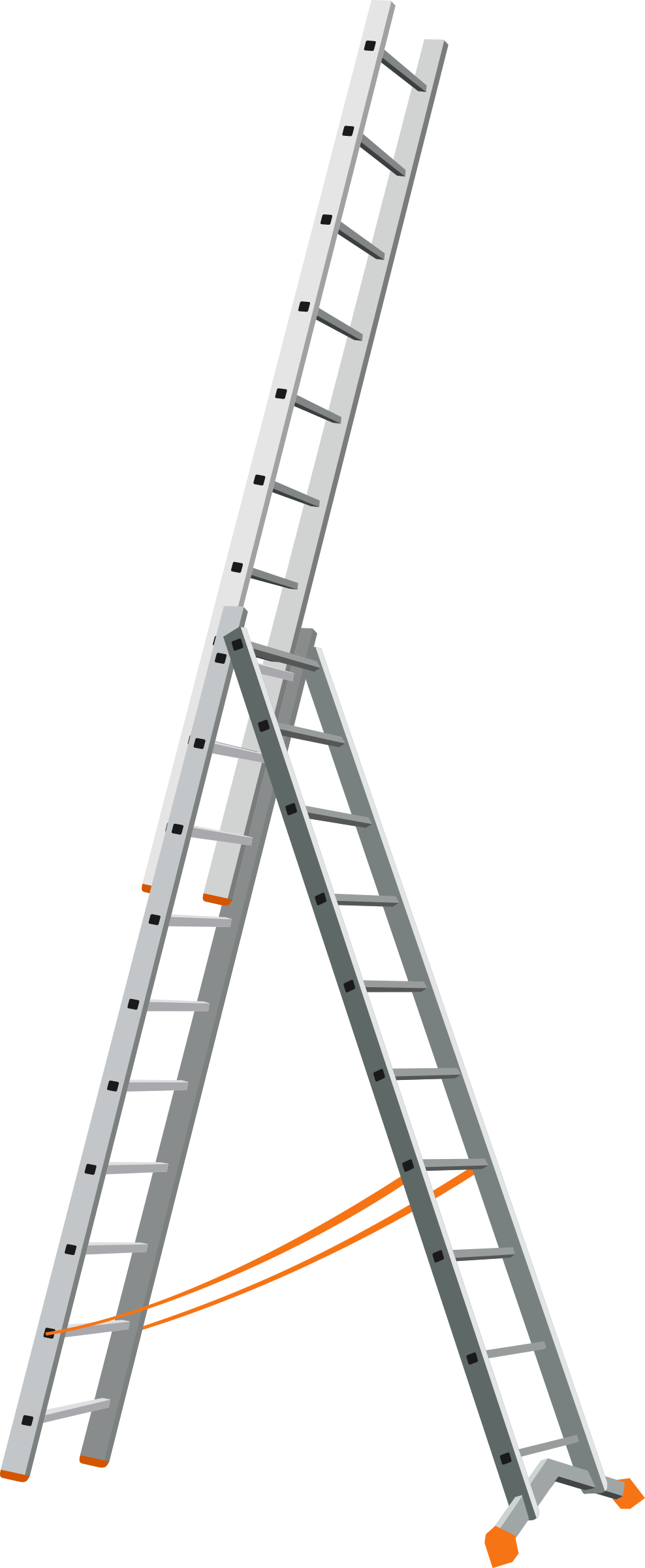 Clipart Ladder Png - Extension Ladder Clipart Transparent Png (988x2400), Png Download