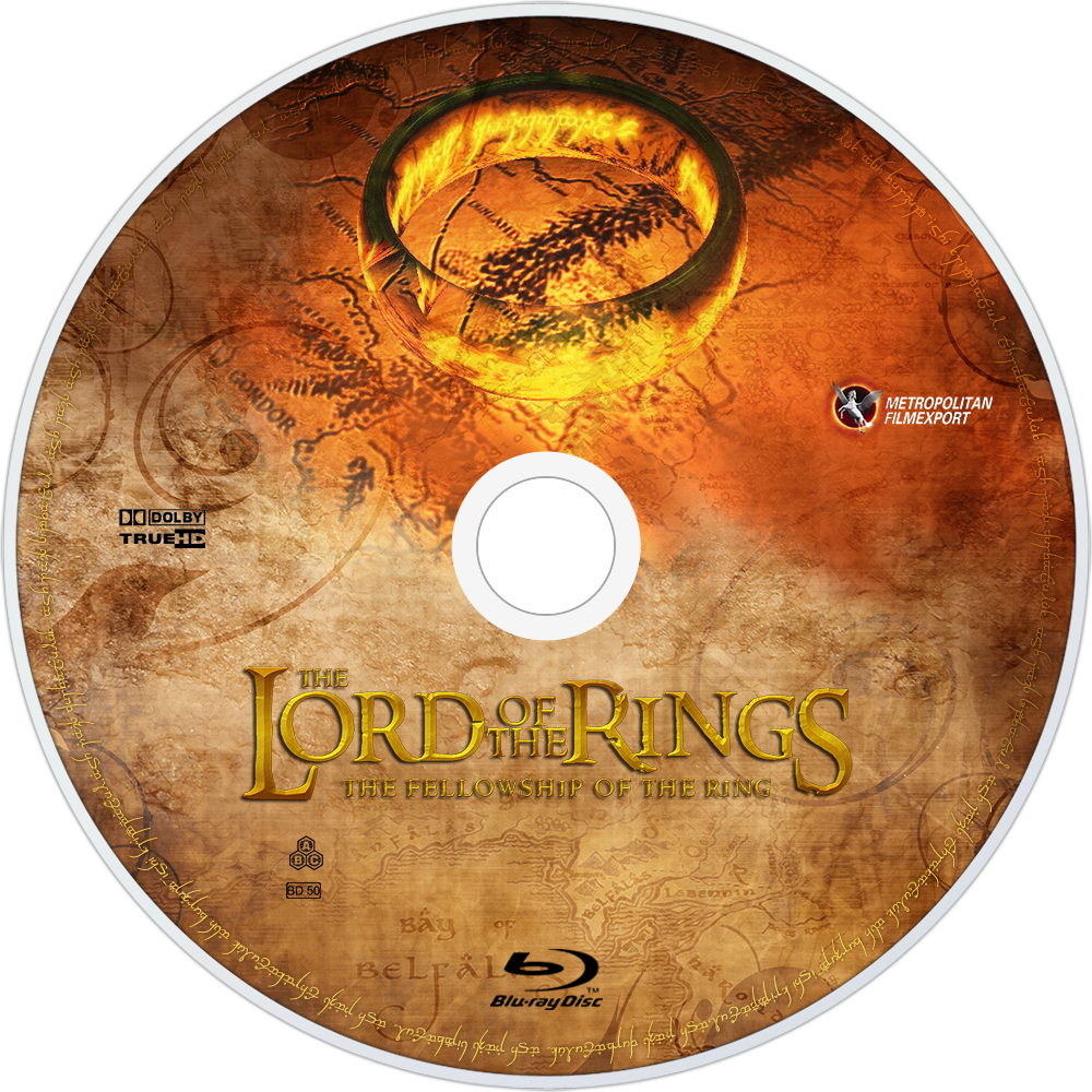 Lord Of The Ring Blu Ray Label Clipart (1000x1000), Png Download