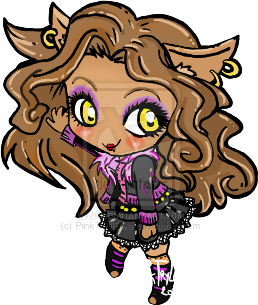 Clawdeen Wolf Images Clawdeen Fan Arts Wallpaper And - Monster High Clawdeen Wolf Clipart (600x667), Png Download
