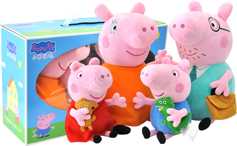 Peppa Pig Plush Toys Peggy Dolls George Big Pillows - George Peppa Pig Kopen Clipart (766x472), Png Download