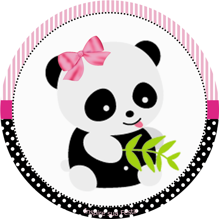 Personalizados Gratuitos Inspire Sua Festa ® - Invitacion Panda Niña Clipart (827x827), Png Download