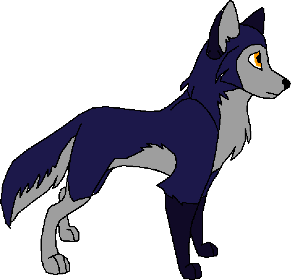 Pixilart My By - Female Wolf Cartoon Png Clipart (1000x1000), Png Download