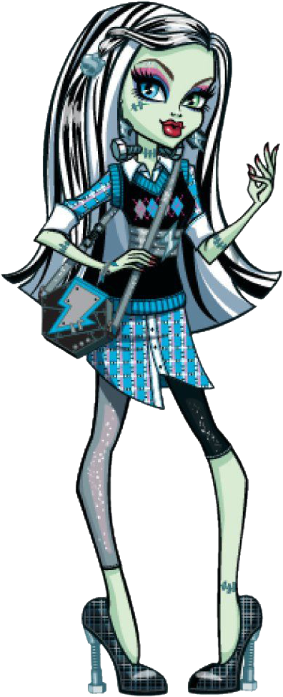 Monster High Frankie Stein School's Out Clipart (434x1011), Png Download