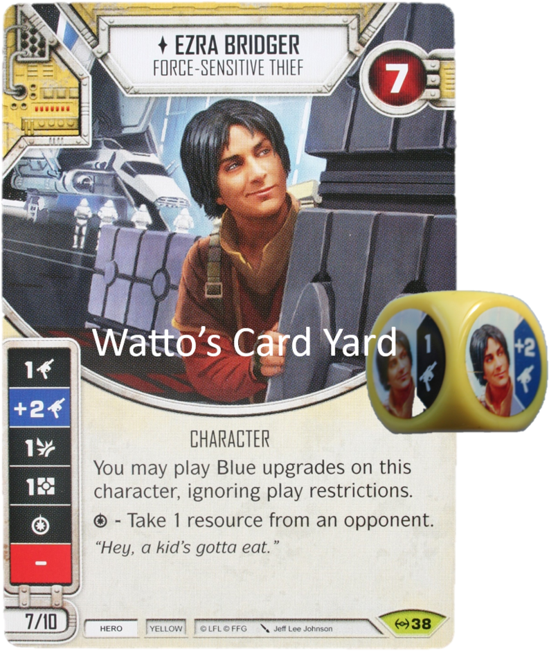 Ezra Bridger, Force Sensitive Thief - Star Wars Destiny Chopper Clipart (834x1000), Png Download