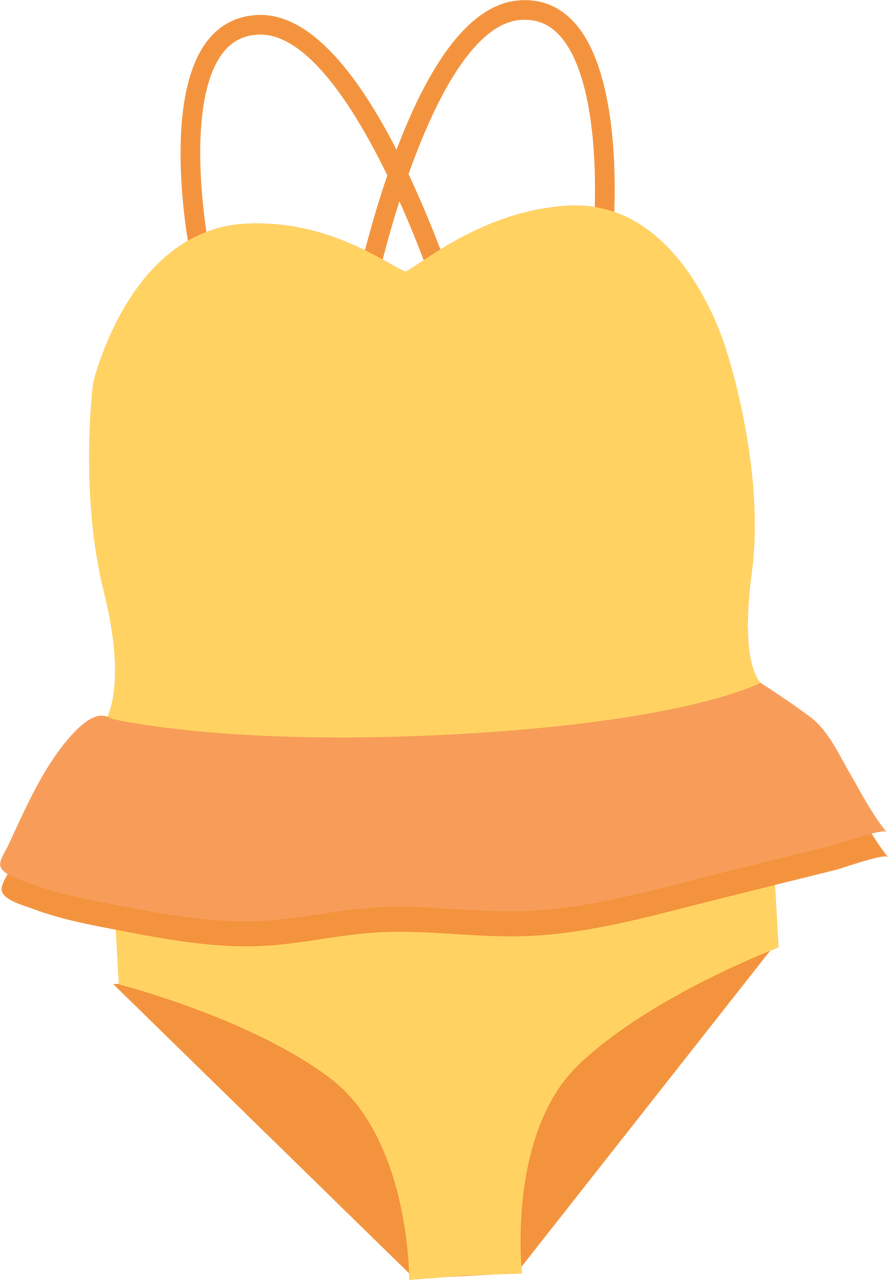 Ruffle Swimsuit Svg Cut File Clipart (888x1280), Png Download