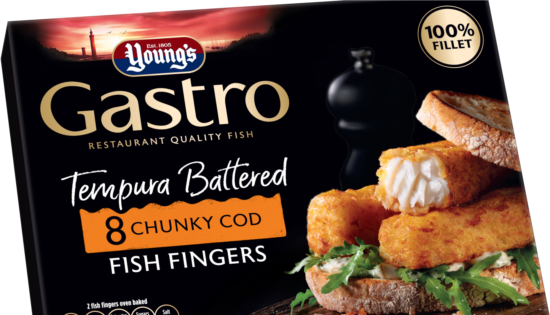 Youngs Gastro Tempura Battered Chunky Cod - Gastro Fish Clipart (1960x1060), Png Download