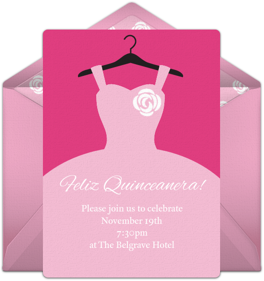 Quinceañera Online Invitation - Save The Date Quinceanera Cards Clipart (650x650), Png Download