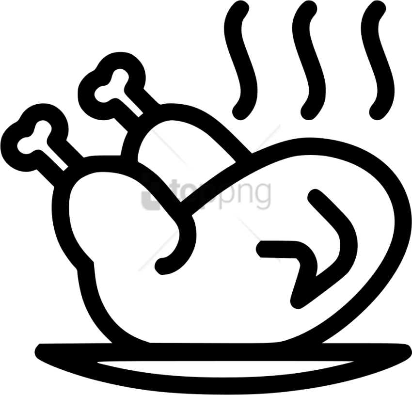 Roast Chicken Clipart (850x815), Png Download