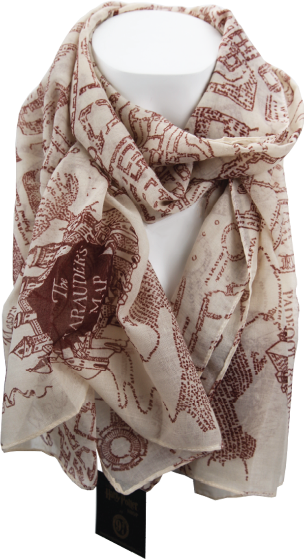 Marauder's Map Scarf - Harry Potter Ladies Scarves Clipart (1055x1200), Png Download