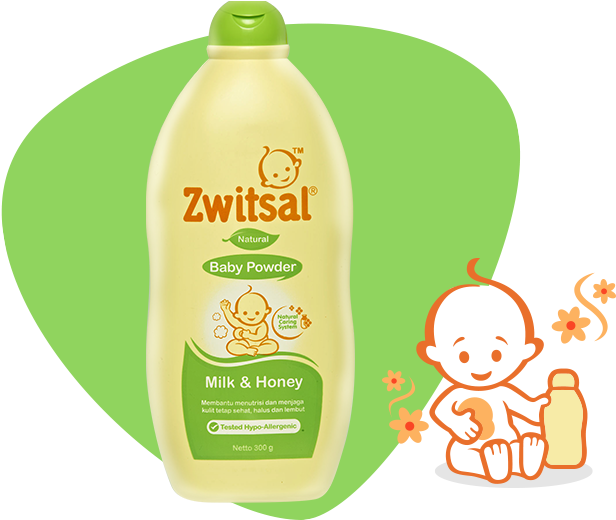 Baby Powder Natural With Milk And Honey - Zwitsal Clipart (700x532), Png Download