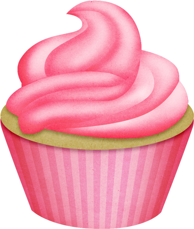 Cookie Clipart Dessert - Pink Food Clip Art - Png Download (682x800), Png Download