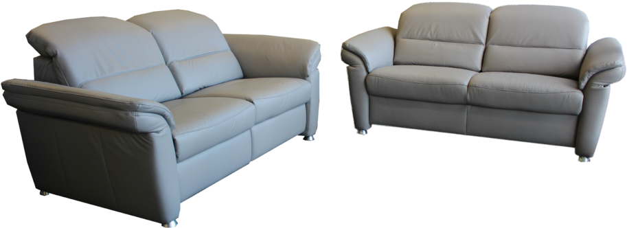 3-3 Ledersofa - Studio Couch Clipart (1000x667), Png Download