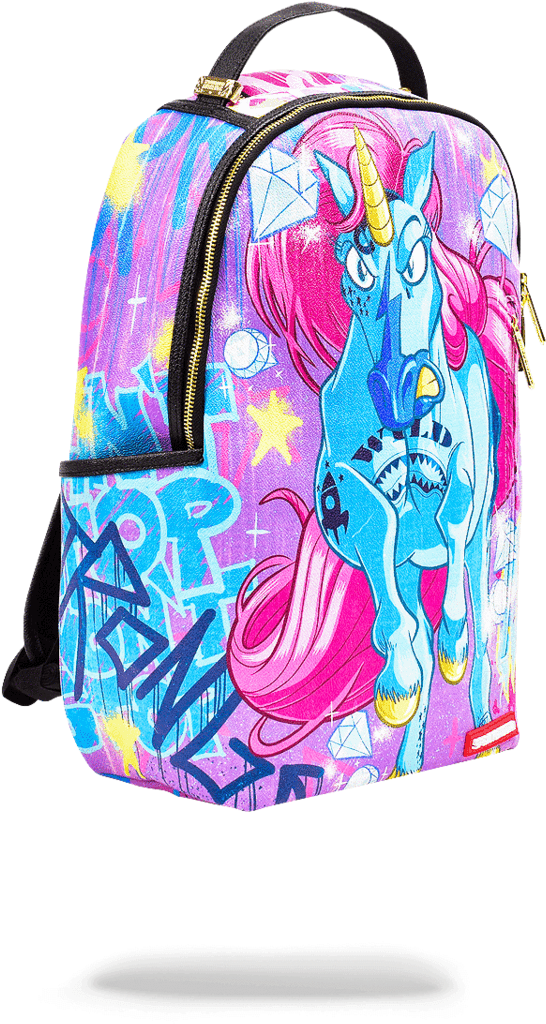 Sprayground- Unicorn On The Run Backpack - Sprayground Unicorn On The Run Clipart (900x1148), Png Download