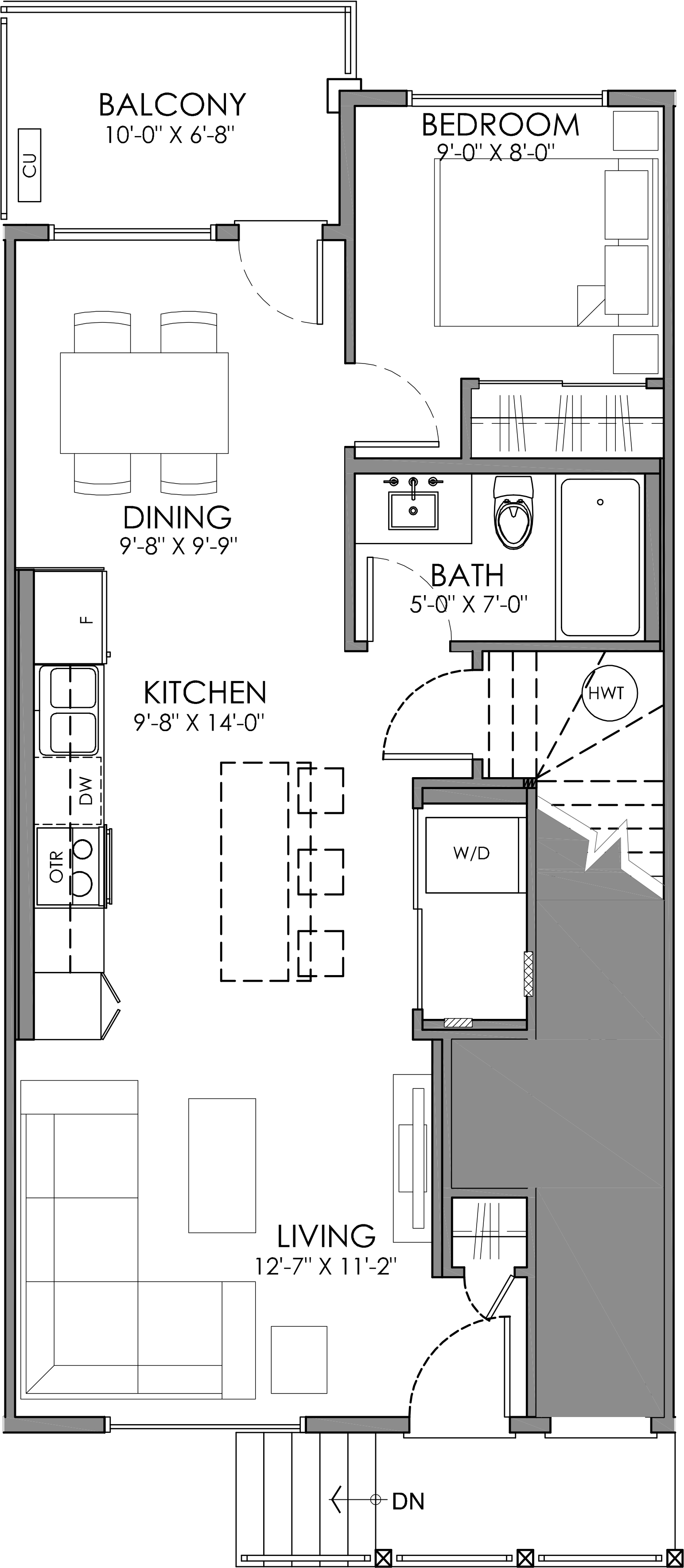 Bath Drawing Architectural - Floor Plan Clipart (1758x3767), Png Download