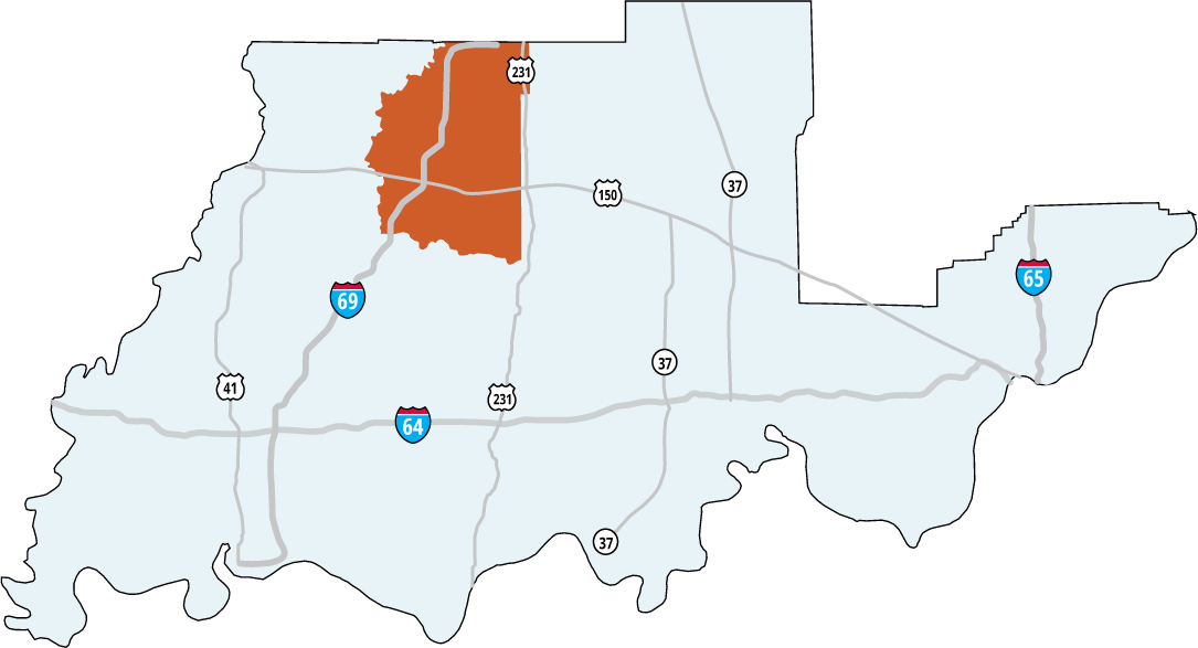 Just East Of Vincennes On Us 50 Lives One Of The Largest - Indiana Clipart (1085x587), Png Download