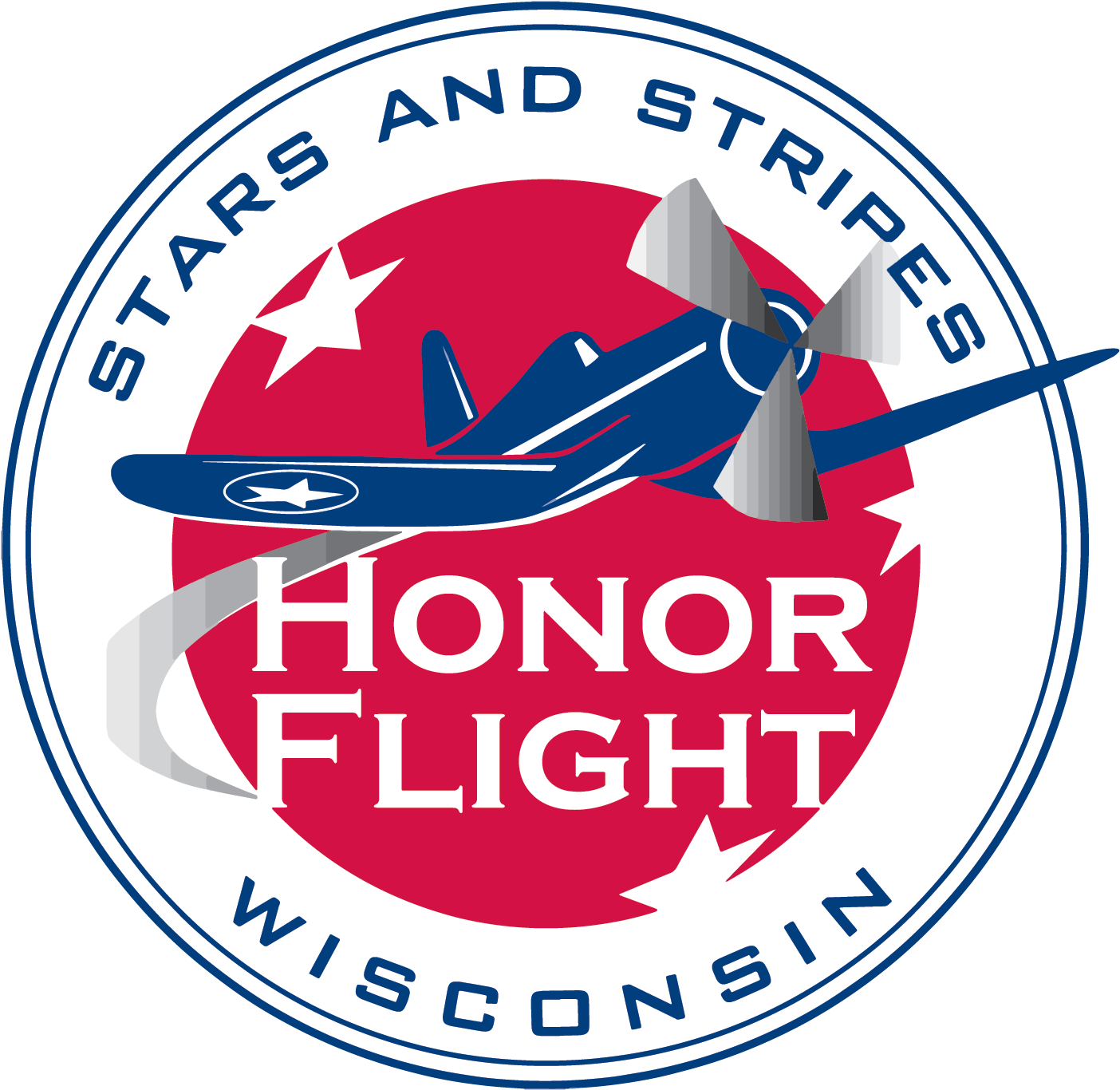 We Fly Veterans Out Of Milwaukee, Wi - Stars And Stripes Honor Flight Clipart (1500x1500), Png Download