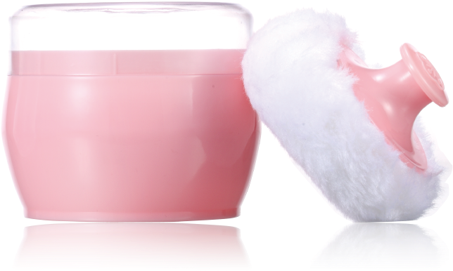 1pk Baby Powder Puff W/color Box - Cat Yawns Clipart (765x765), Png Download