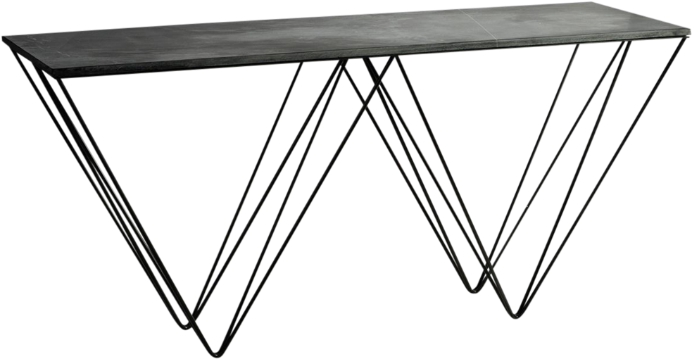 Stone Iron Console Table - Table Clipart (983x510), Png Download