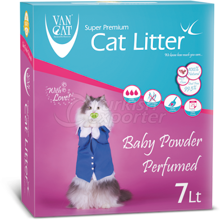 Cat Litter -baby Powder Perfumed - One Cat Kedi Kumu Clipart (477x463), Png Download