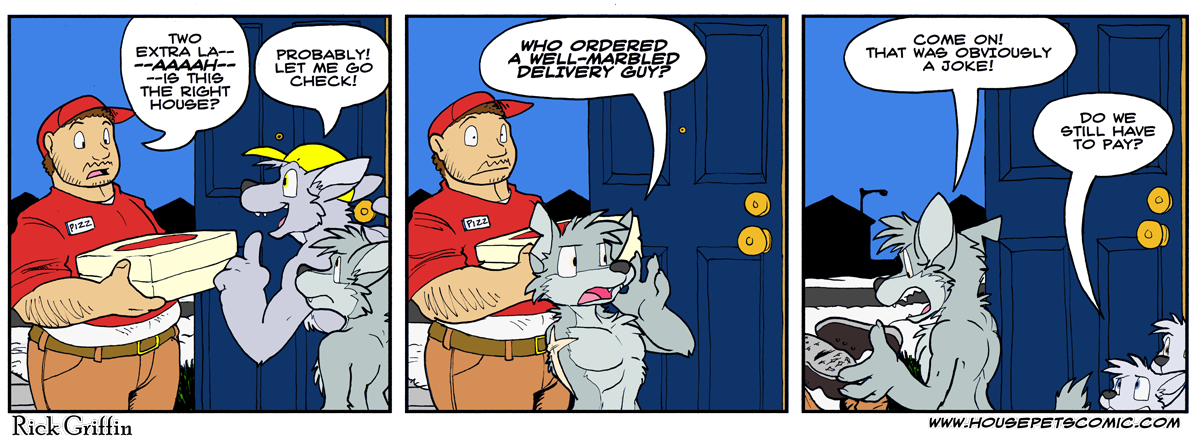 To Serve Pizza Man - Comics Clipart (1200x471), Png Download