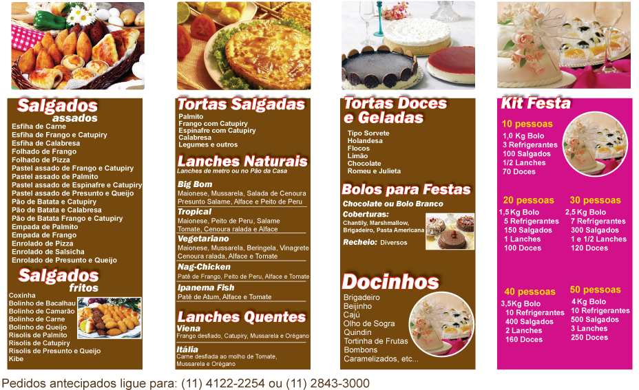 Cardapio De Doces E Salgados Clipart (929x589), Png Download