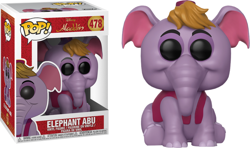 Funko Pop Vinyl - Aladdin Elephant Abu Pop Clipart (874x516), Png Download