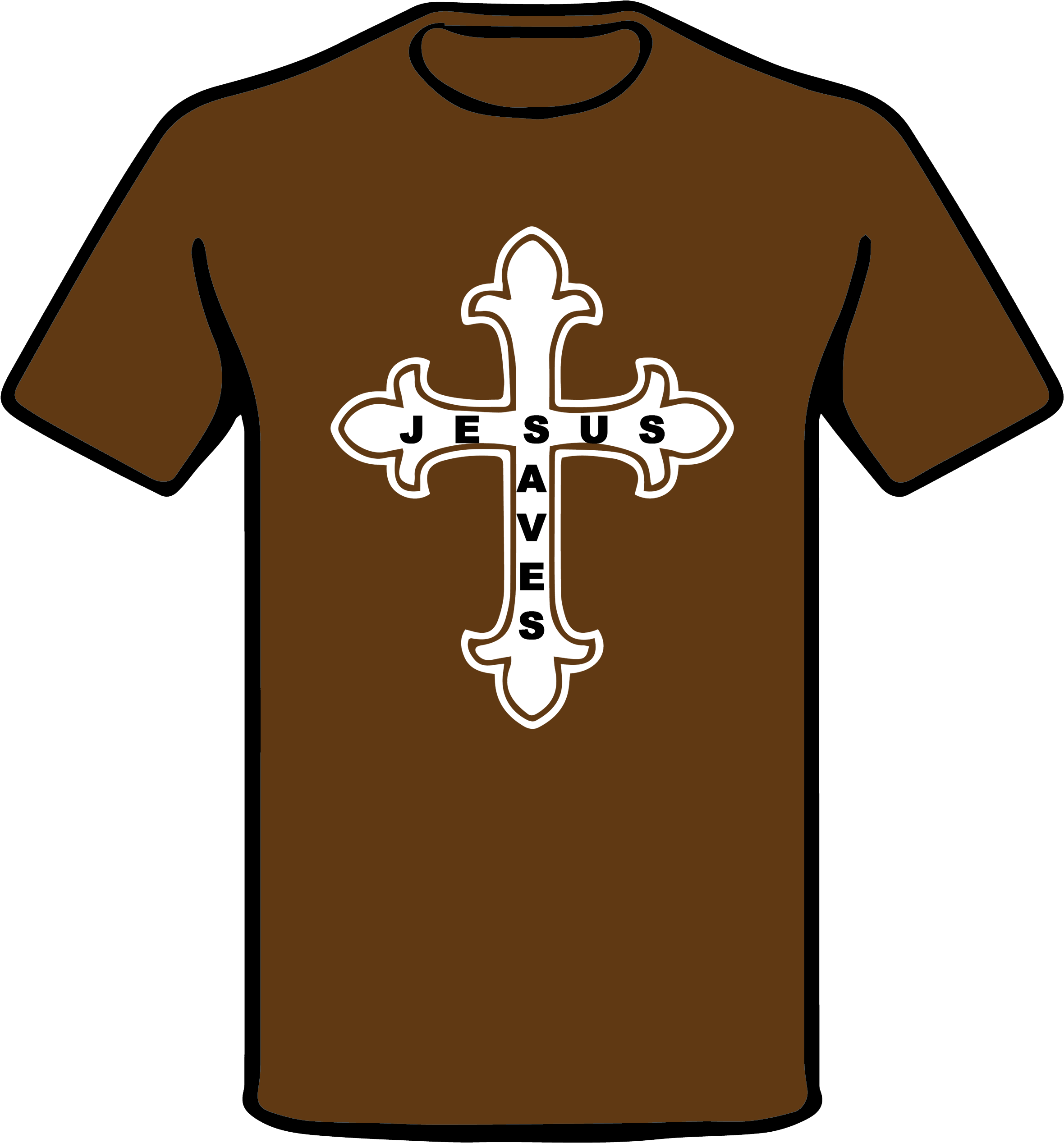 Jesus Saves - T-shirt Clipart (2392x2604), Png Download