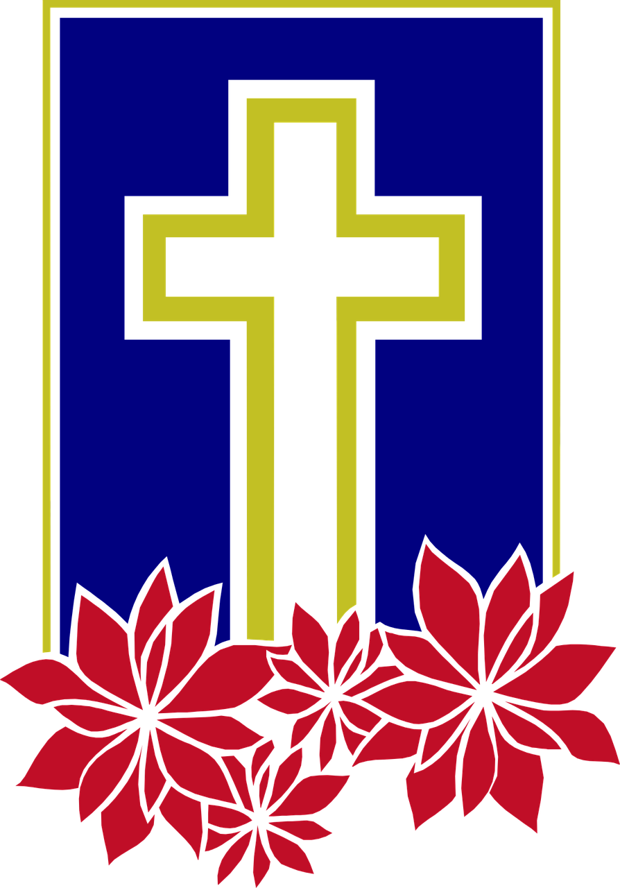 Christian Cross Decorated Png Image - Cross Flowers Clipart Png Transparent Png (894x1280), Png Download