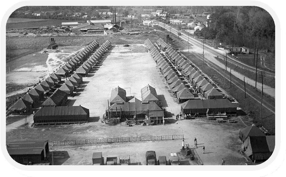 Pow Camp In North Carolina - Monochrome Clipart (937x587), Png Download