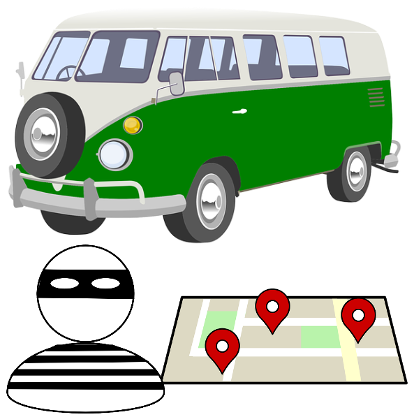 With Old Minis, Classic Sports Cars And Vw Campervans - Campervan Red Clipart (600x600), Png Download