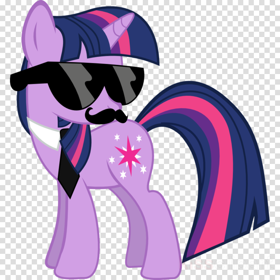 Twilight Sparkle Clipart Twilight Sparkle Pinkie Pie - Twilight With A Mustache - Png Download (900x900), Png Download