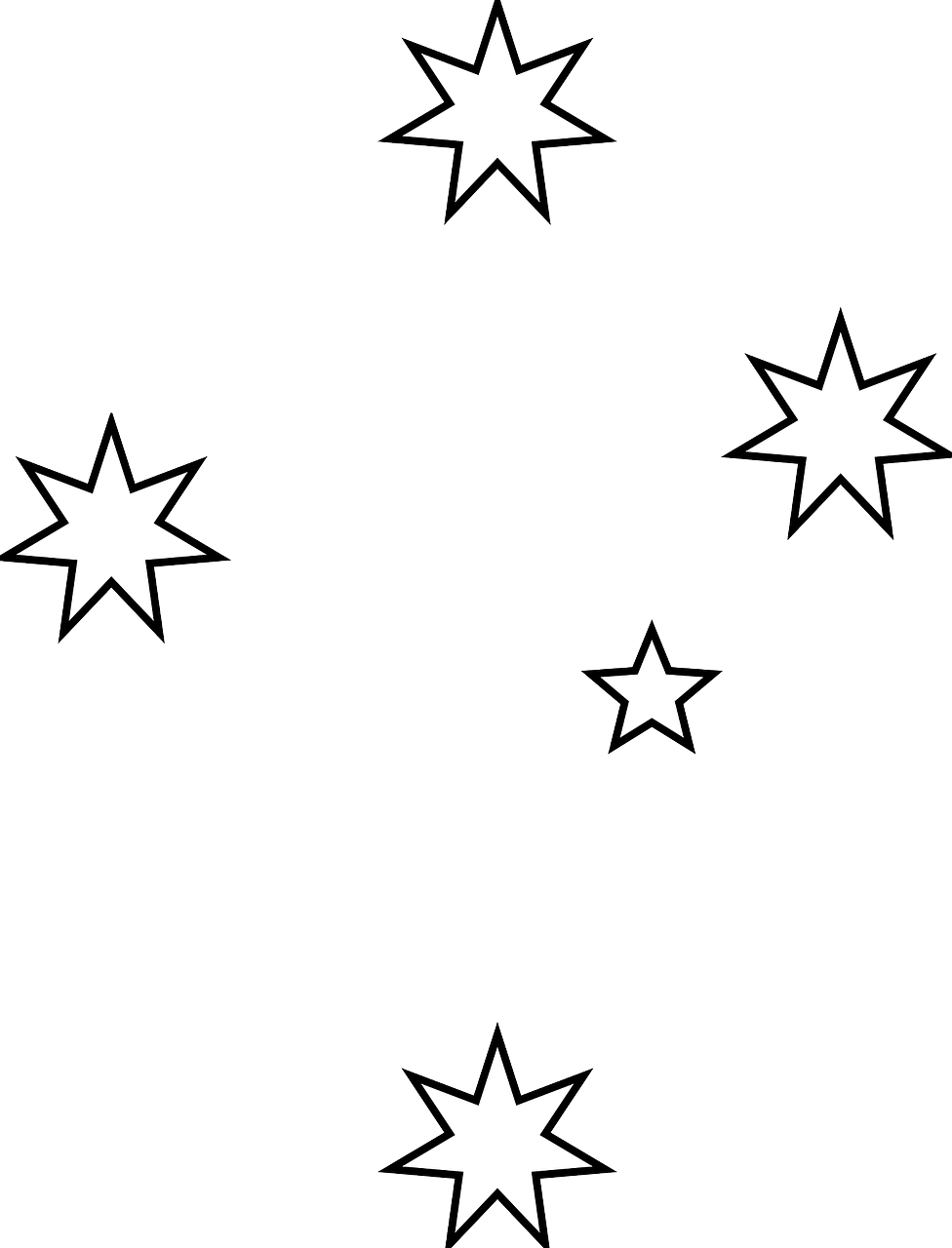 Sparkle Clipart Bright - Southern Cross Stars - Png Download (549x720), Png Download