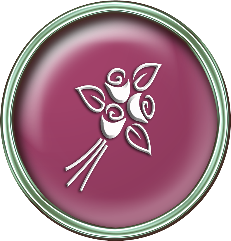 Free Burgundy Mint Trim Flower Digi Scrapbook Brad - Letter Clipart (900x900), Png Download