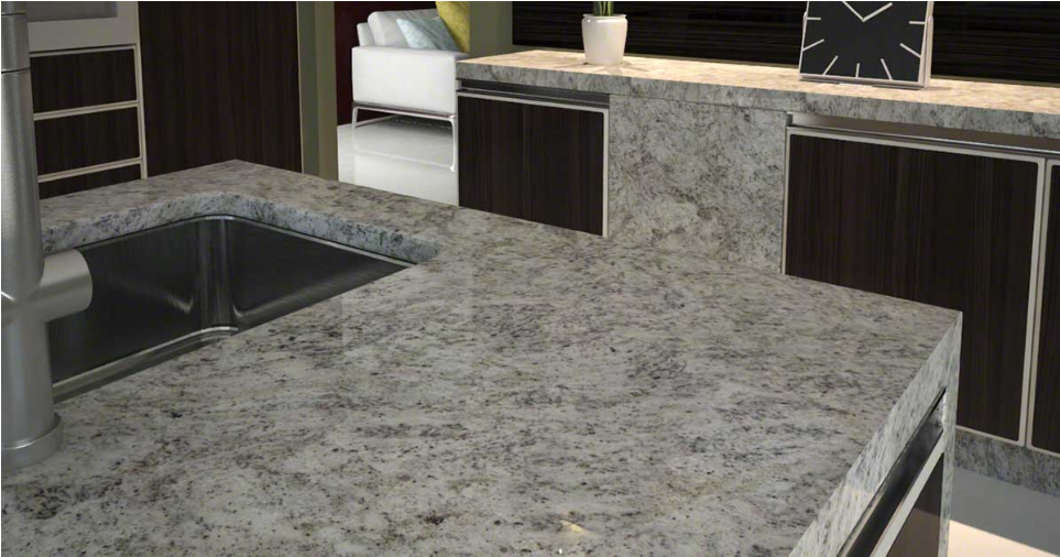 Download - Salinas White Granite With White Cabinets Clipart (962x625), Png Download
